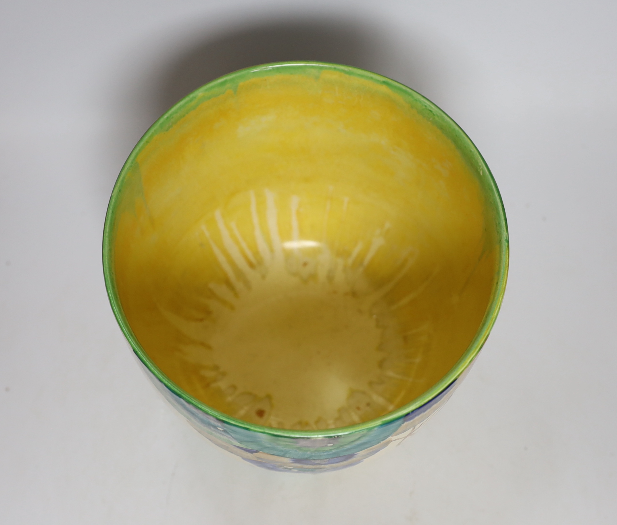 A Clarice Cliff Viscaria pattern jardiniere, 17.5cm - Image 3 of 4
