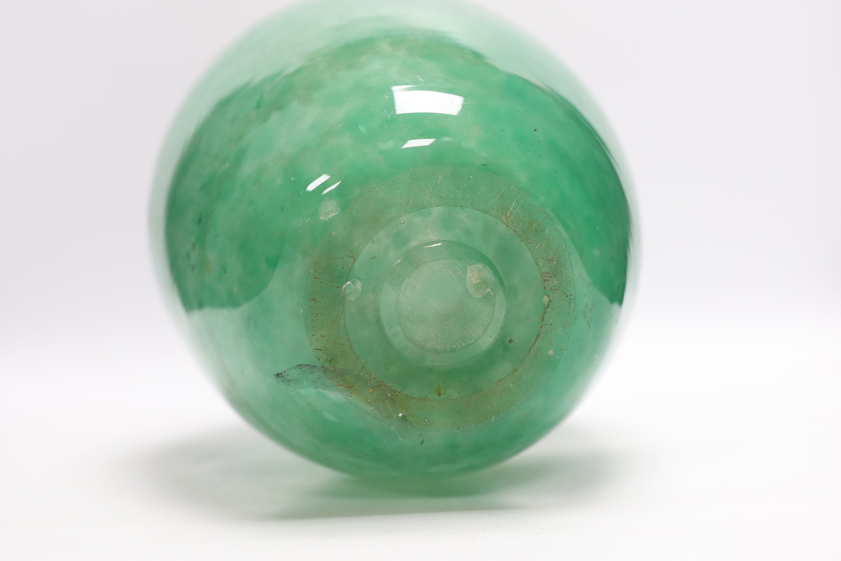 A Monart green glass vase, 26cm - Image 4 of 4