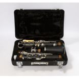 A cased Lindo clarinet