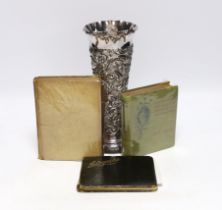 D’Oyly Carte and Gilbert & Sullivan interest; A silver vase by William Comyns with etched