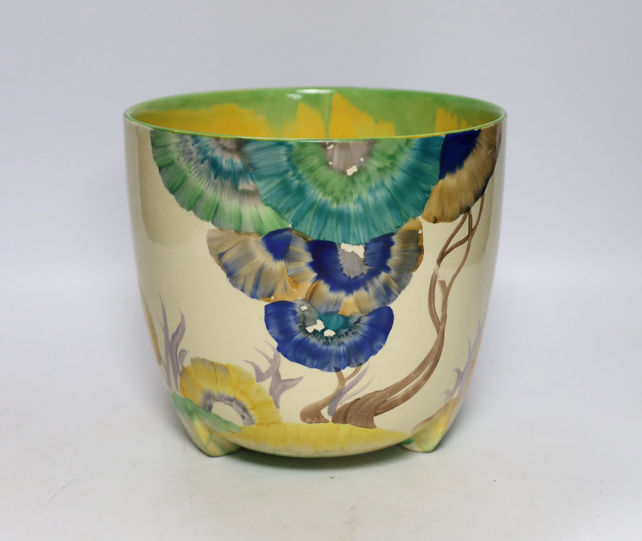 A Clarice Cliff Viscaria pattern jardiniere, 17.5cm - Image 2 of 4