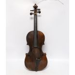 A 19th century English violin by George Craske, labelled ‘Made by George Craske (born 1795, died
