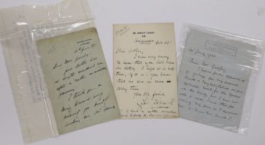 Three late 19th century Gilbert and Sullivan related letters; including a letter written by W.S.