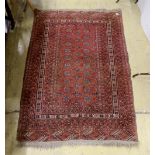 A Bokhara red ground rug, 158 x 124cm