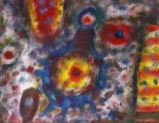 Alan Davie (Scottish,1920-2014), abstract mixed media, 'Night Blossoming', signed and dated 2013, 23