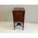 A George III mahogany enclosed washstand, width 40cm, depth 40cm, height 89cm