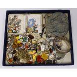 A group of assorted Victorian and late jewellery, including seed pearl and gem set small brooch, a