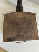A set of Victorian cast iron Avery sack scales, height 134cm