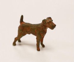 An Austrian cold painted bronze of a Airedale Terrier, approx 5cm wide