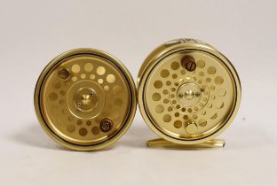 A House of Hardy The Sovereign 5/6/7 centre pin fly reel Serial Number 084 with spare spool, reel