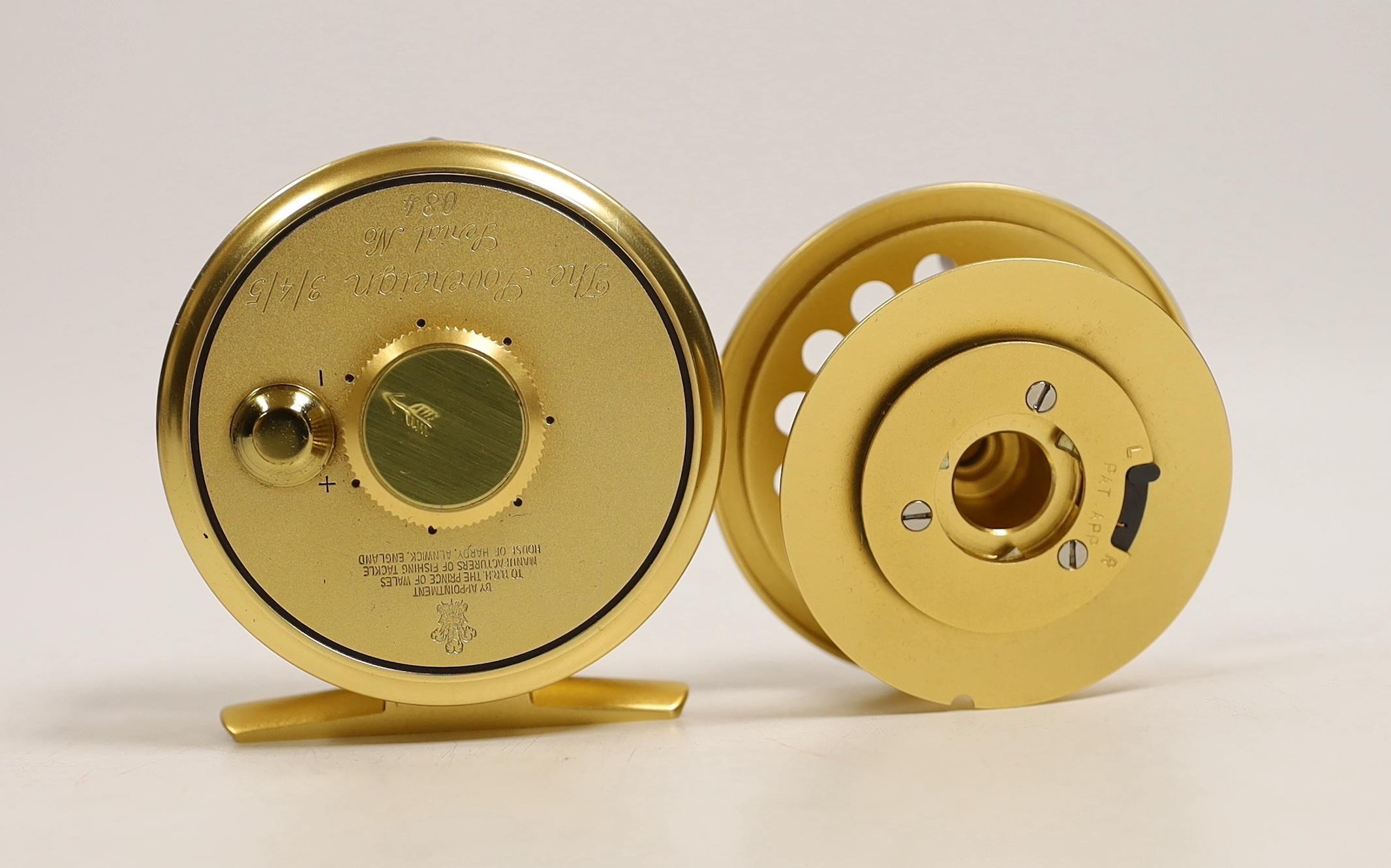 A House of Hardy Sovereign 3/4/5 centre pin fly reel, Serial Number 084 with spare spool, reel - Image 2 of 3