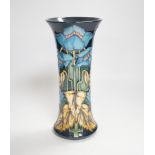 A Moorcroft Blue Rhapsody pattern vase, designed by Philip Gibson, 25cm