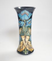 A Moorcroft Blue Rhapsody pattern vase, designed by Philip Gibson, 25cm
