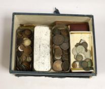 A collection of mostly UK and Commonwealth coins including a 1967 Queen Elizabeth second year set