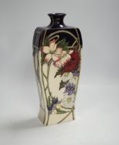 A Moorcroft ‘Ophelia’s Flowers’ slab shaped vase designed by Vicky Lovatt, 31cm high