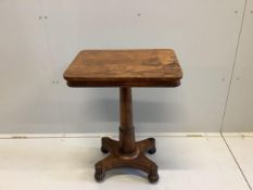 A William IV rectangular rosewood occasional table, width 54cm, depth 39cm, height 72cm