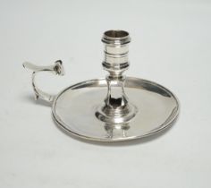 A George III silver chamberstick, John Arnell?, London, 1776, 12.8cm, 7oz.