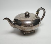 A William IV squat circular silver teapot, Robert Garrard II, London, 1832, gross weight 25.5oz