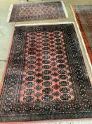 Two Bokhara peach ground rugs, larger 178 x 124cm