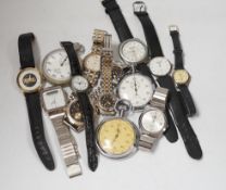 A quantity of assorted gentleman's and lady's mainly modern wrist watches including Astron Solar,