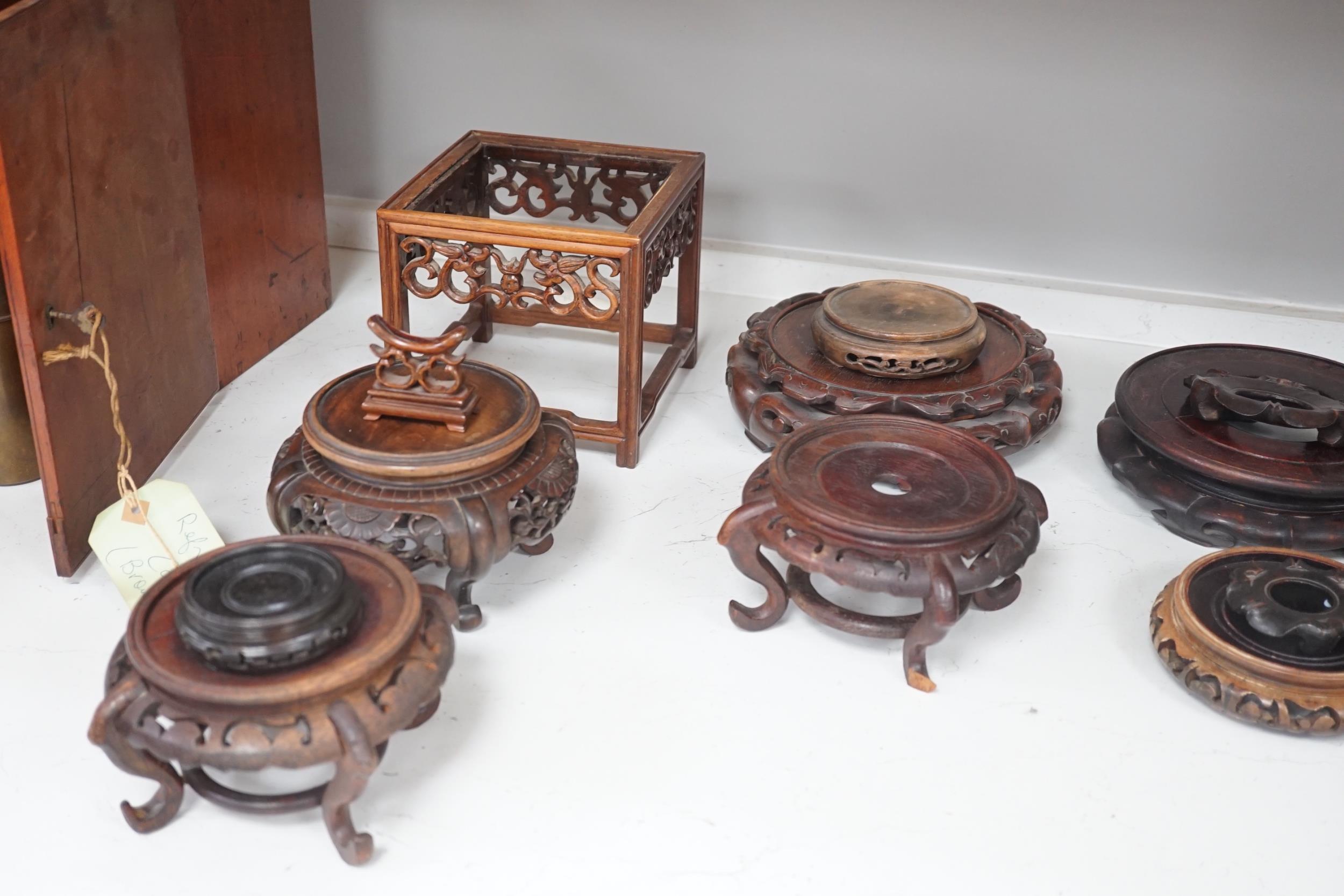 A quantity of Chinese hardwood stands (28) - Image 2 of 4