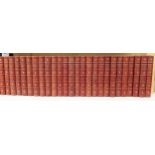° ° Thackeray, William Makepeace - The Works, 26 vols, 8vo, half red morocco with marbled boards,