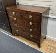 A Regency mahogany chest of drawers, width 113cm, depth 50cm, height 111cm