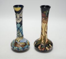 A Moorcroft ‘Winds of Change’ bottle vase, designed by Rachel Bishop, together with another vase
