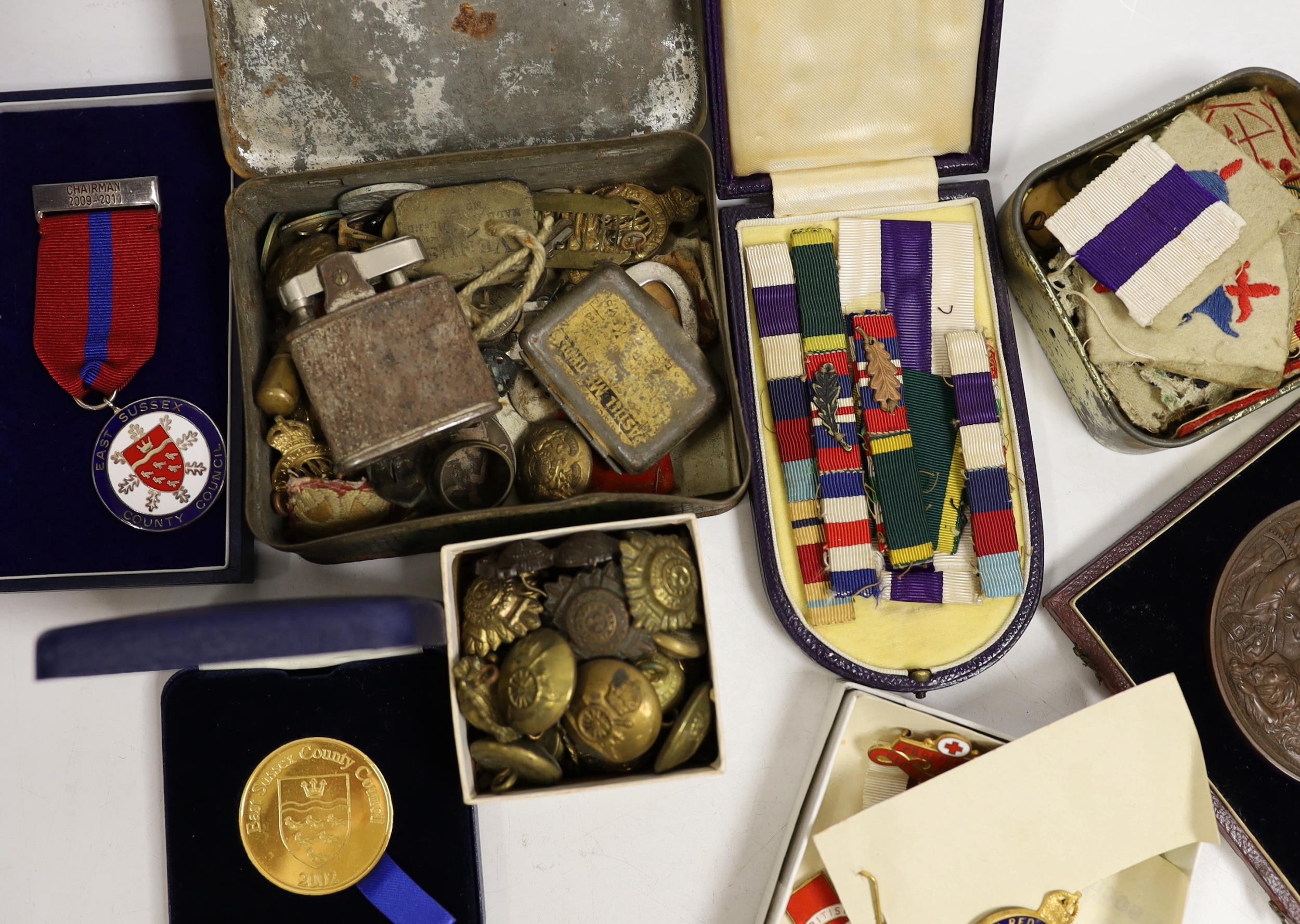 A quantity of medallions, badges etc including some military interest - Image 3 of 4