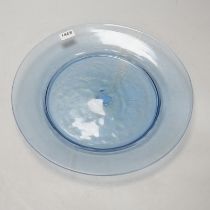 An antique Venetian / Facon de Venise plate, the metal has a bluish tinge with aventurine