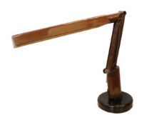 A Fagerhults 1970's Swedish desk lamp with brown finish, width 62cm, height 58cm***CONDITION