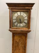 William Wilkins, Devizes. An 18th century 10 inch thirty hour longcase clock dial with date