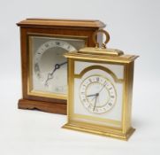 Two modern timepieces, Elliot and Roulet, tallest 23.5cm