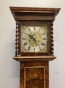 John Billie, London. An 18th century eight day 11 inch longcase clock dial, with subsidiary