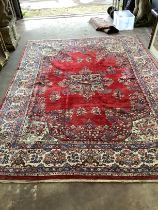 A North West Persian red ground carpet, 360 x 270cm