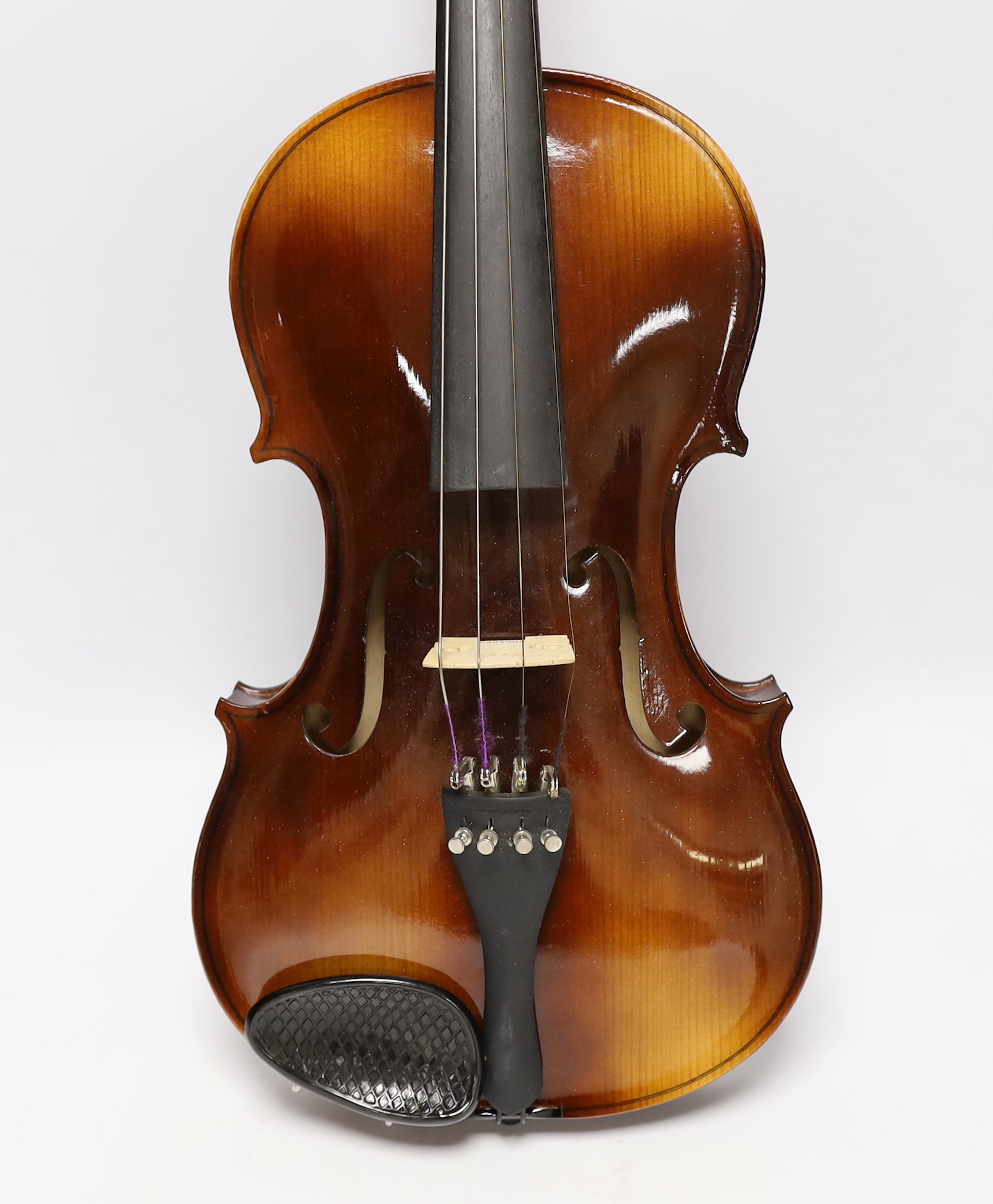 A cased Rosetti viola ‘Stradivarius Model’, and cover, viola 65cm long - Image 2 of 13