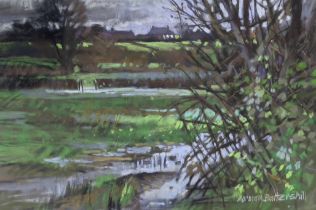 Norman Battershill (b.1922) pastel, 'After the rain, Dorset', signed, 32 x 22cm