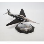 A Gala - Sonic aeronautical chrome table lighter, 23cm long