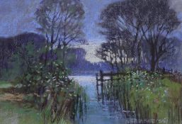 Norman Battershill (b.1922) pastel, 'Evening Sky', signed, 32 x 22cm