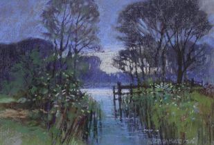 Norman Battershill (b.1922) pastel, 'Evening Sky', signed, 32 x 22cm