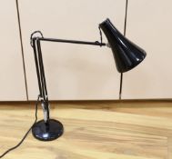 A Herbert Terry & Sons black anglepoise lamp