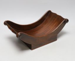 An early 20th century mahogany cheese stand, 37cm wide