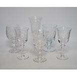 A collection of etched commemorative glasses (12)