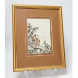 A Chinese porcelain plaque, 13cm wide x 19.5cm high (restored)