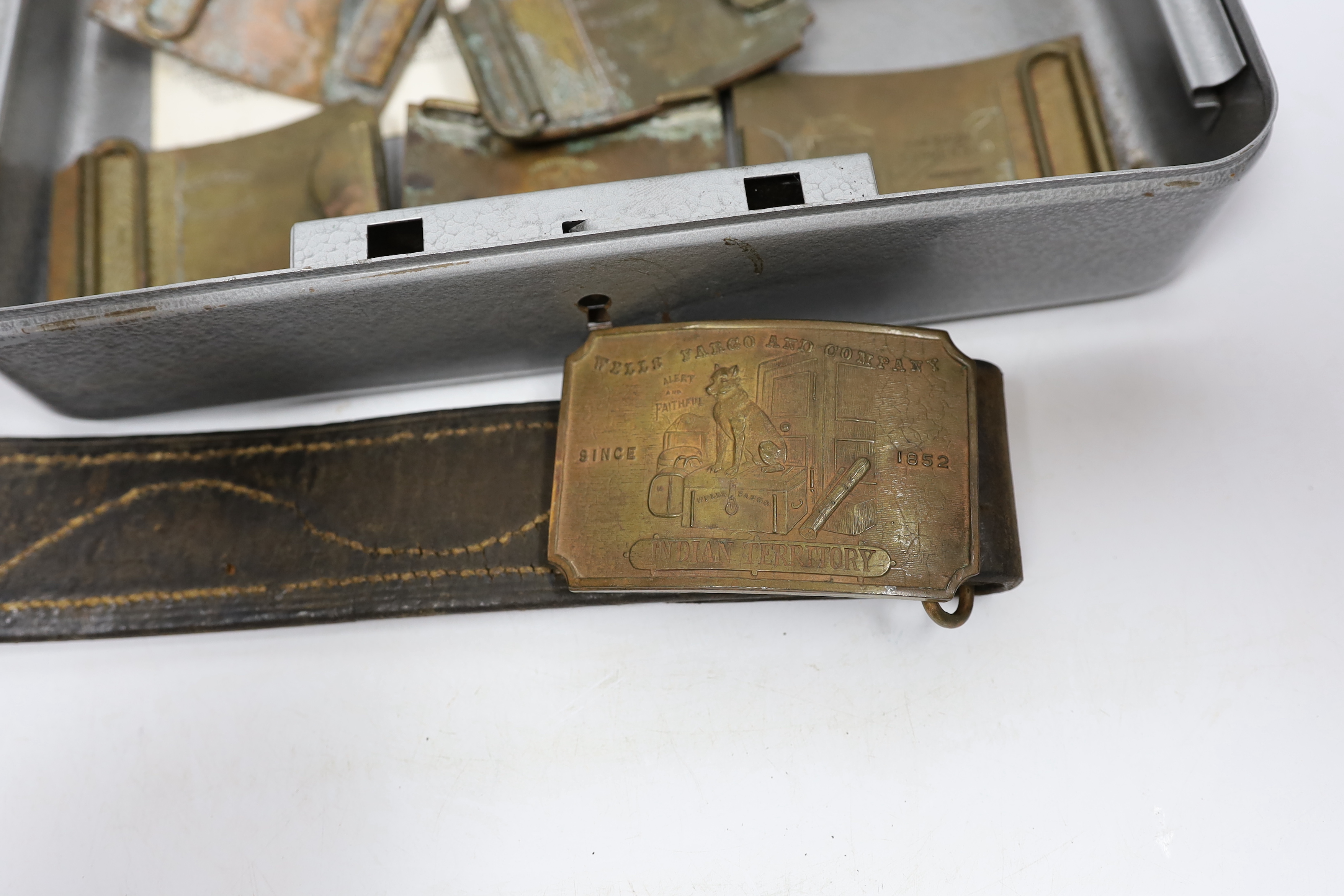 A collection of Wells Fargo and similar belt buckles by Tiffany & Co. Etc. - Image 4 of 5