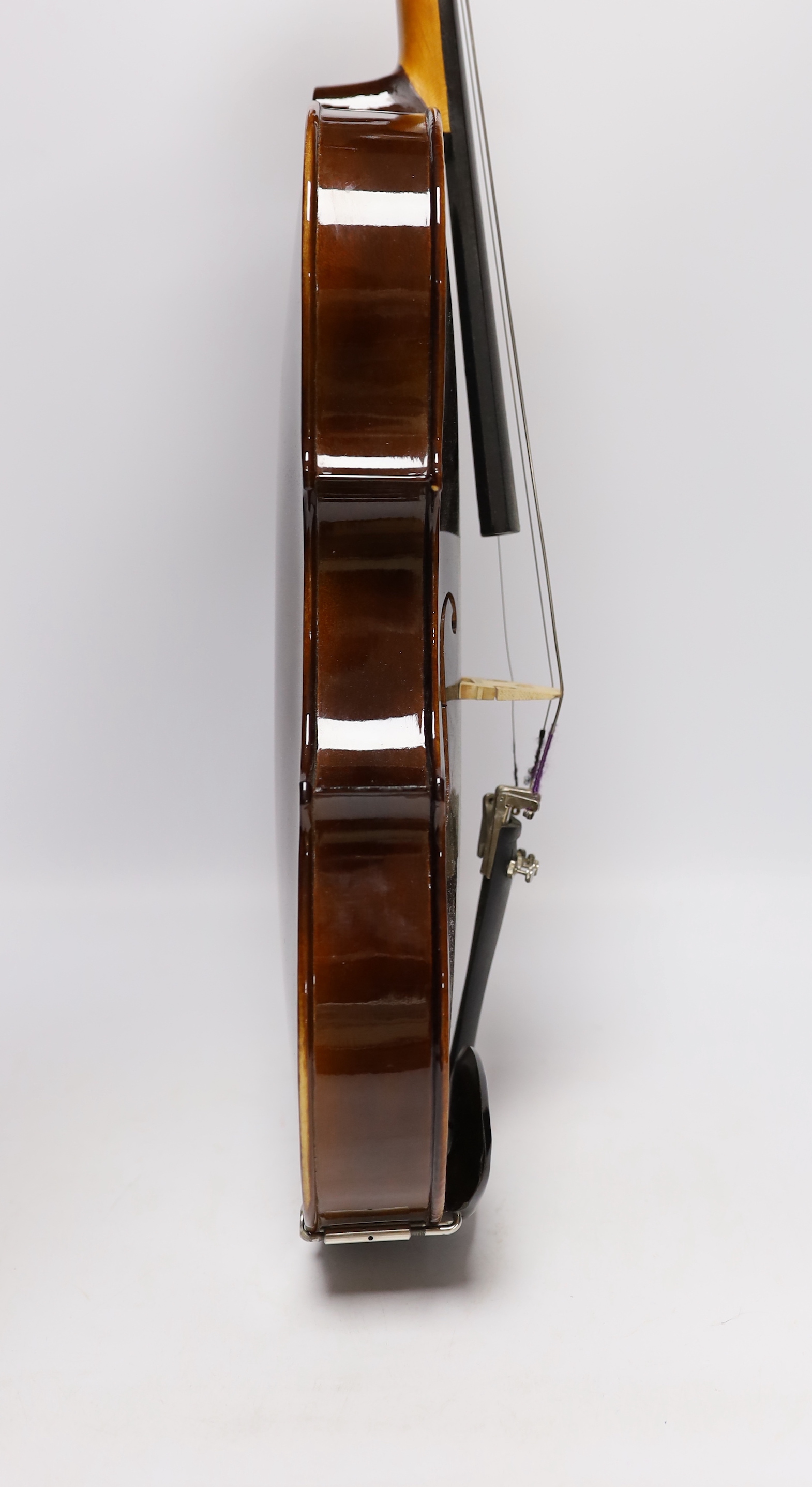 A cased Rosetti viola ‘Stradivarius Model’, and cover, viola 65cm long - Image 4 of 13