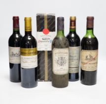 Six assorted wines including Chateau La Conseilante, Pomerol, 1978