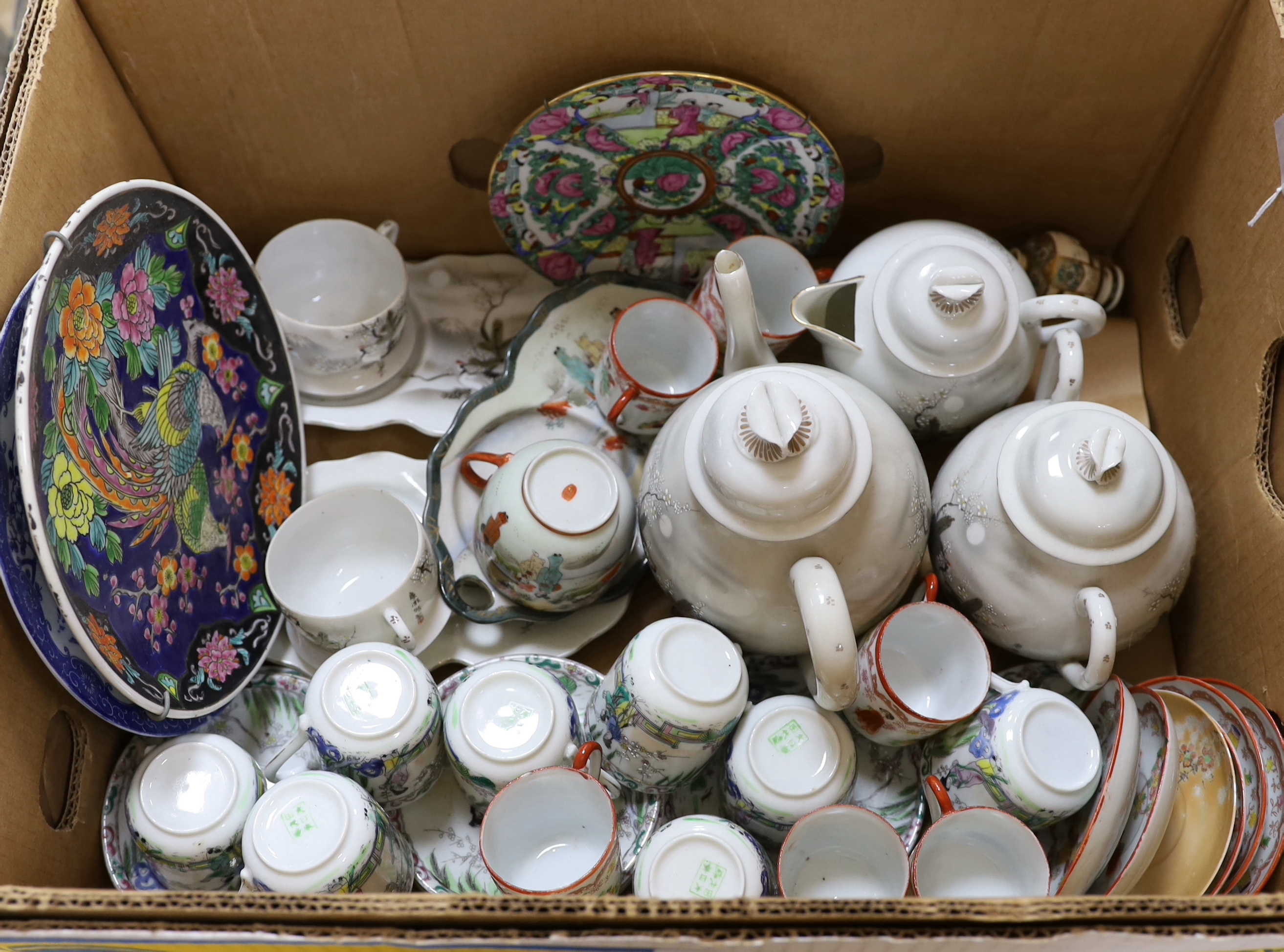 A quantity of various Chinese and Japanese porcelain including eggshell