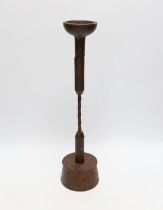 A Chinese iron lamp stem, 37.5cm