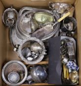 A collection of mixed plated ware